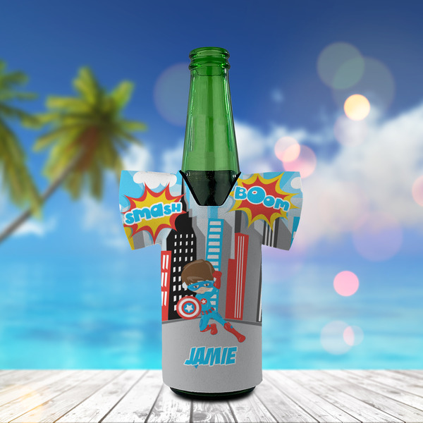 Superhero in the City Jersey Bottle Cooler - LIFESTYLE