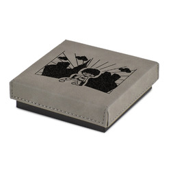 Superhero in the City Jewelry Gift Box - Engraved Leather Lid