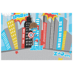 Superhero in the City 1014 pc Jigsaw Puzzle (Personalized)