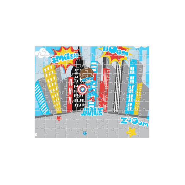 Custom Superhero in the City 110 pc Jigsaw Puzzle (Personalized)