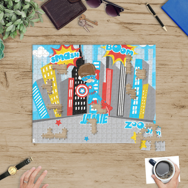 Superhero in the City Jigsaw Puzzle 500 Piece - In Context