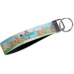 Superhero in the City Webbing Keychain Fob - Large (Personalized)