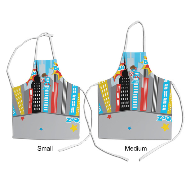 Superhero in the City Kid's Aprons - Comparison