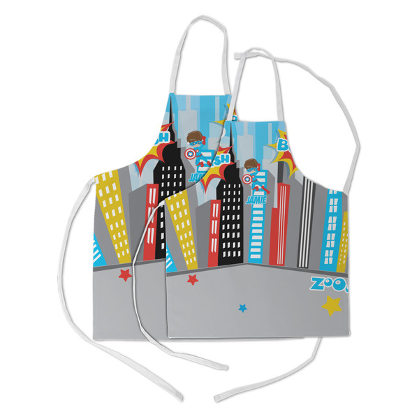 Superhero in the City Kid's Aprons - Parent - Main