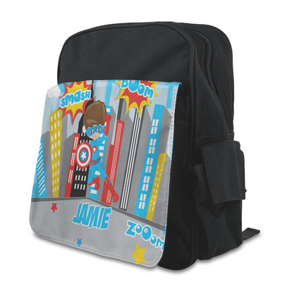 Superhero in the City Preschool Backpack (Personalized)