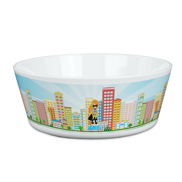 Custom Superhero in the City Kid's Bowl (Personalized)