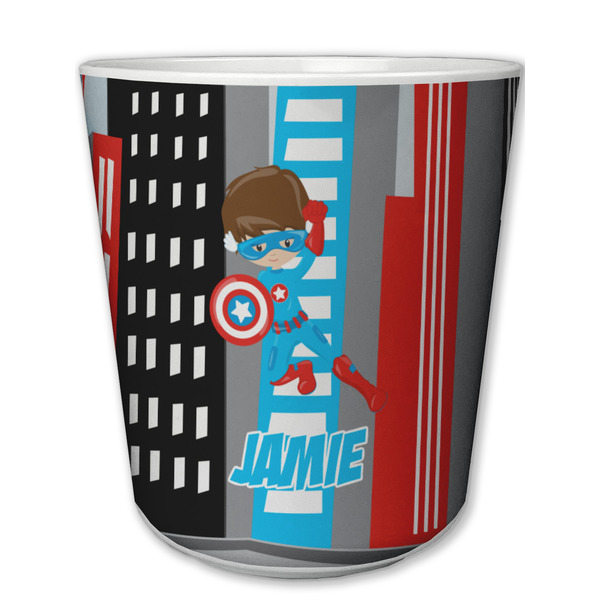 Custom Superhero in the City Plastic Tumbler 6oz (Personalized)