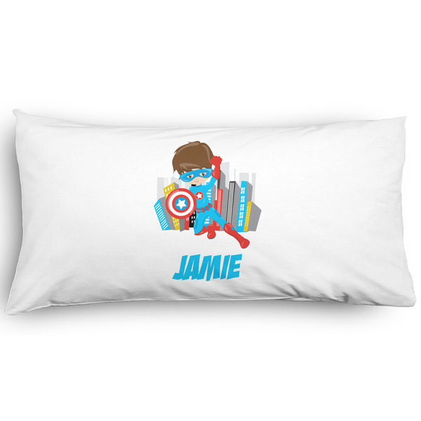 Custom Superhero in the City Pillow Case - King - Graphic (Personalized)