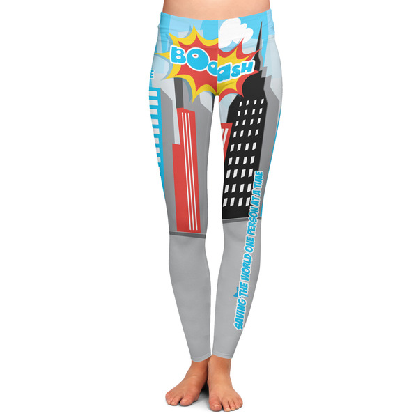 Custom Superhero in the City Ladies Leggings - Extra Small (Personalized)