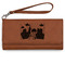 Superhero in the City Ladies Wallet - Leather - Rawhide - Front View