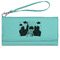 Superhero in the City Ladies Leatherette Wallet - Laser Engraved- Teal