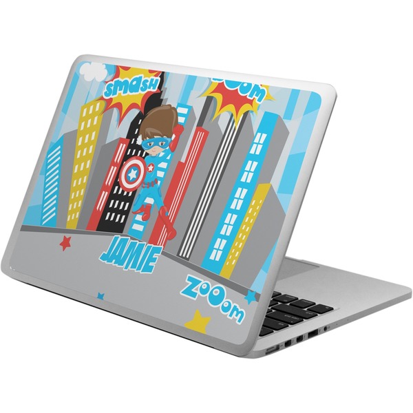 Custom Superhero in the City Laptop Skin - Custom Sized (Personalized)