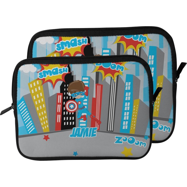 Superhero in the City Laptop Sleeve (Size Comparison)