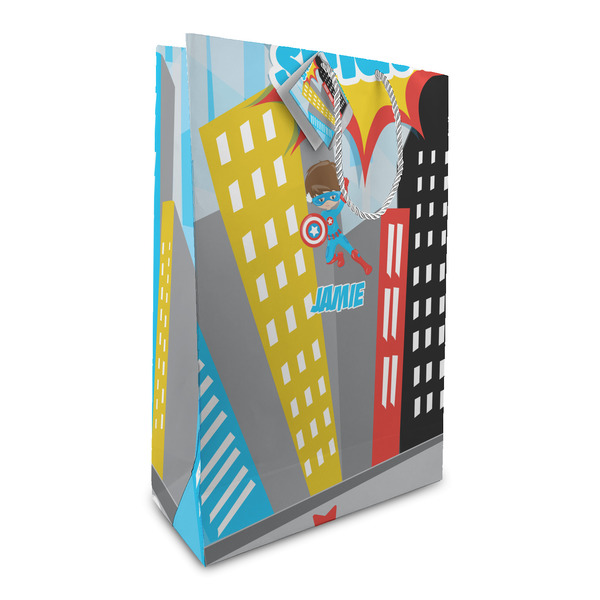 Custom Superhero in the City Large Gift Bag (Personalized)