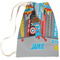 Superhero in the City Large Laundry Bag - Front View