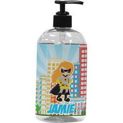 Superhero in the City Plastic Soap / Lotion Dispenser (Personalized)