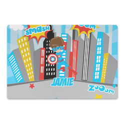 Superhero in the City Large Rectangle Car Magnet (Personalized)