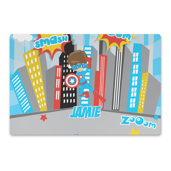 Custom Superhero in the City Large Rectangle Car Magnet (Personalized)