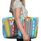 Superhero in the City Large Rope Tote Bag - In Context View