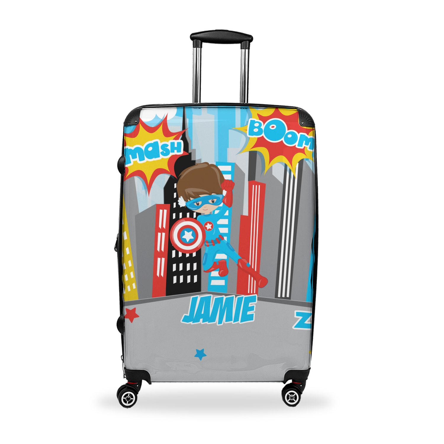 Superhero in the City Suitcase Large (Personalized) YouCustomizeIt