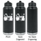 Superhero in the City Laser Engraved Water Bottles - 2 Styles - Front & Back View
