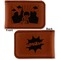 Superhero in the City Leatherette Magnetic Money Clip - Front and Back