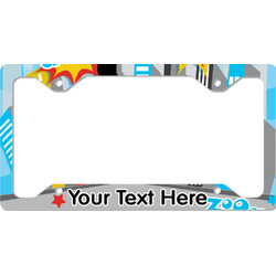 Superhero in the City License Plate Frame - Style C (Personalized)