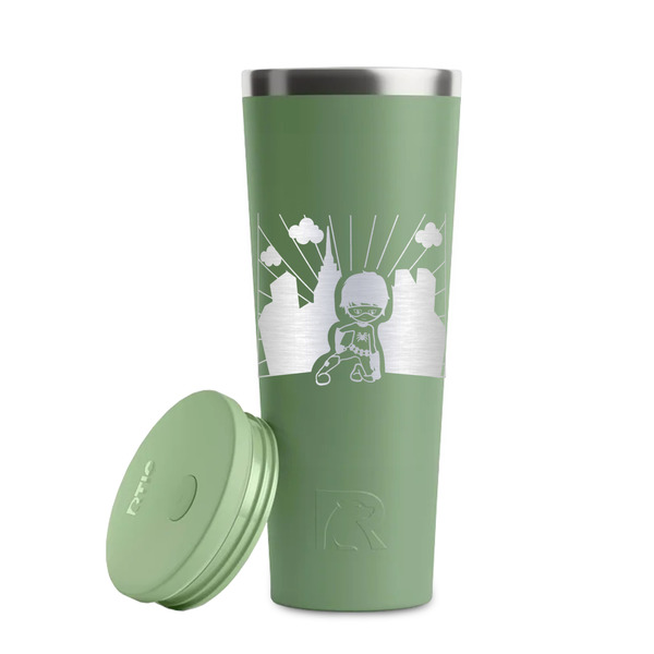 Superhero in the City Light Green RTIC Everyday Tumbler - 28 oz. - Lid Off