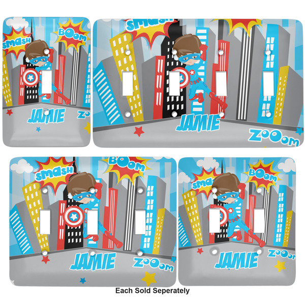 Superhero in the City Light Switch Covers all sizes