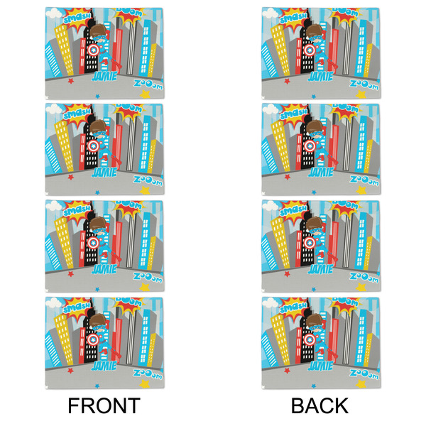 Superhero in the City Linen Placemat - APPROVAL Set of 4 (double sided)