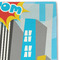 Superhero in the City Linen Placemat - DETAIL
