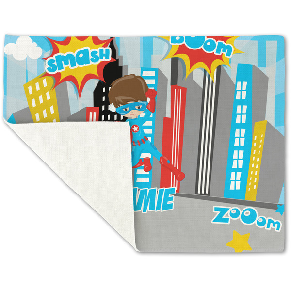 Superhero in the City Linen Placemat - Folded Corner (single side)