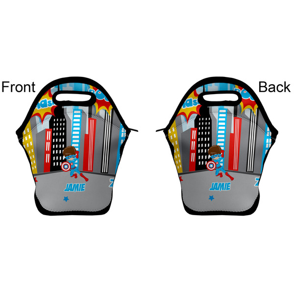 Superhero in the City Lunch Bag - Front and Back