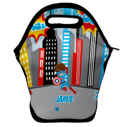 Superhero in the City Lunch Bag w/ Name or Text