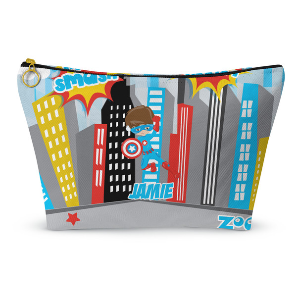 Custom Superhero in the City Makeup Bag - Small - 8.5"x4.5" (Personalized)