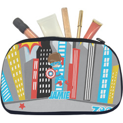 Superhero in the City Makeup / Cosmetic Bag - Medium (Personalized)