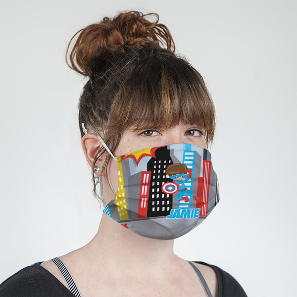 Superhero in the City Mask - Quarter View on Girl