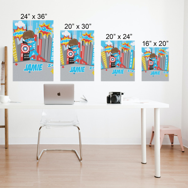 Superhero in the City Matte Poster - Sizes