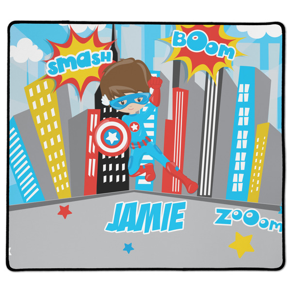 Custom Superhero in the City XL Gaming Mouse Pad - 18" x 16" (Personalized)