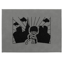 Superhero in the City Medium Gift Box w/ Engraved Leather Lid