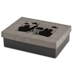 Superhero in the City Gift Boxes w/ Engraved Leather Lid