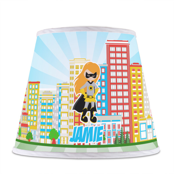 Superhero in the City Poly Film Empire Lampshade - Front View