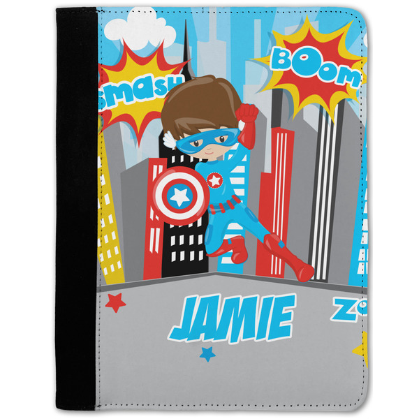 Custom Superhero in the City Notebook Padfolio w/ Name or Text
