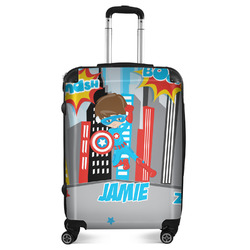 Superhero in the City Suitcase - 24" Medium - Checked (Personalized)