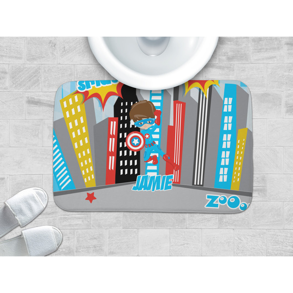 Superhero in the City Memory Foam Bath Mat - LIFESTYLE 34x21