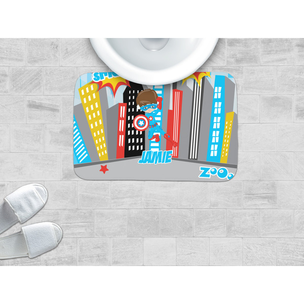Superhero in the City Memory Foam Bath Mat - LIFESTYLE