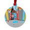 Superhero in the City Metal Ball Ornament - Front