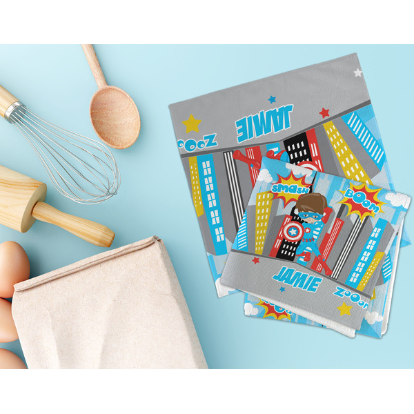 Superhero in the City Microfiber Dish Rag - LIFESTYLE