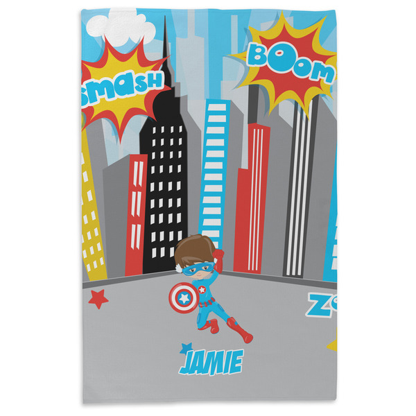 Superhero in the City Microfiber Dish Towel - APPROVAL