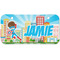 Superhero in the City Mini Bicycle License Plate - Two Holes